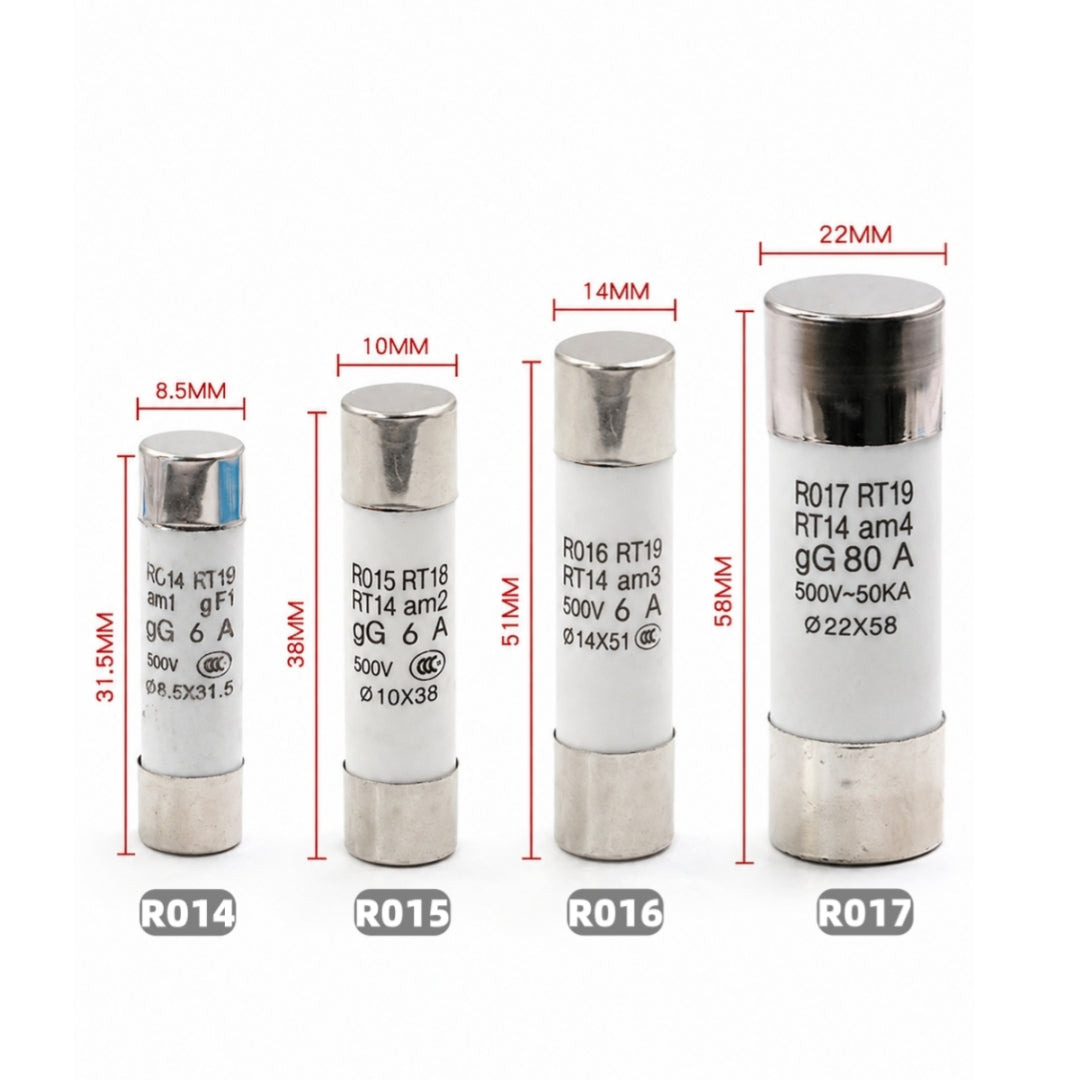 R014 RT19 Keramik Sicherung R015 R016 R017 RT18 RT14 0.5A-125A 500V
