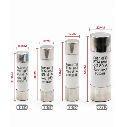 R014 RT19 Keramik Sicherung R015 R016 R017 RT18 RT14 0.5A-125A 500V